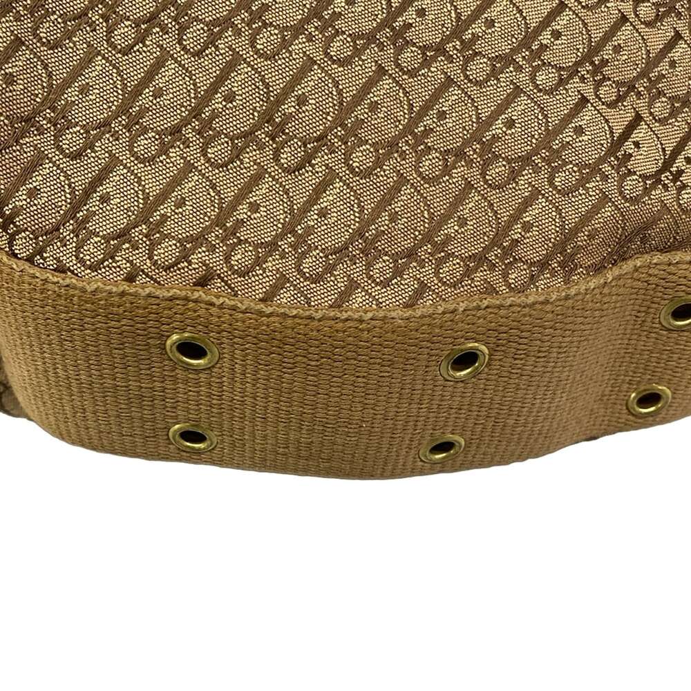 Christian Dior Street Chic/Trotter Shoulder Bag Beige Brown Jacquard Leather - Picture 6 of 15